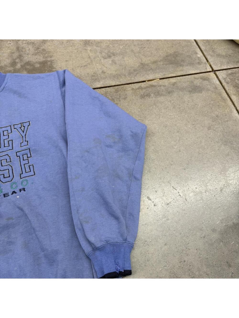 vintage mickey mouse sportswear blue disney crewneck size medium HAS STAIN - Picture 2 of 6